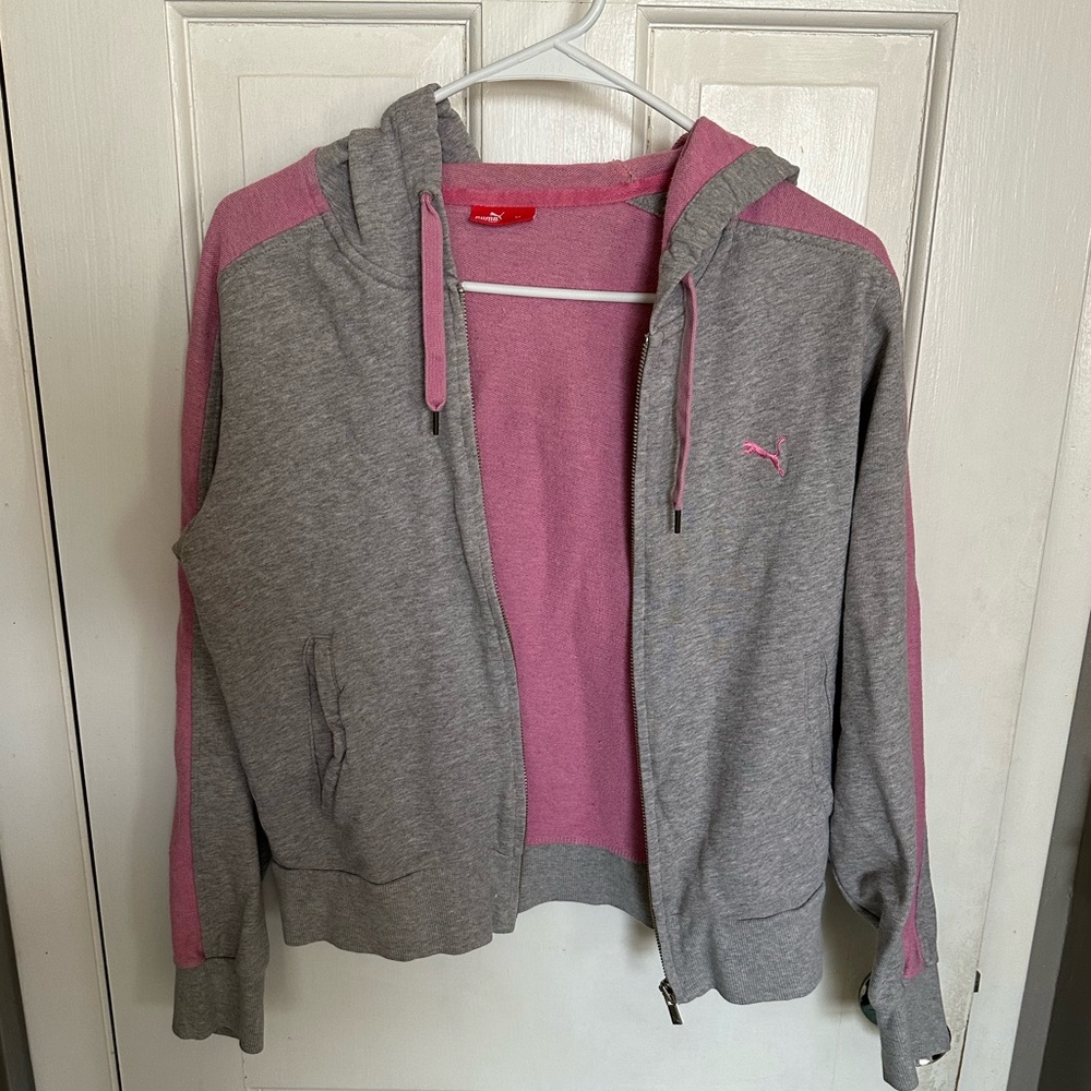 Retro Puma zip up hoodie